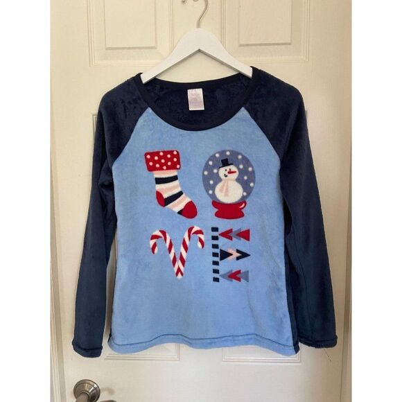 Christmas Flannel Lounge Top/PJ (Size Small) - Picture 1 of 3